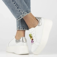 Leather sneakers Filippo DP6793/25 WH white