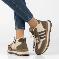 Leather platform ankle boots Filippo DBT8064/26 BE beige