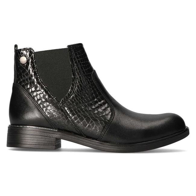 Leather ankle boots Filippo 437s black face kroko