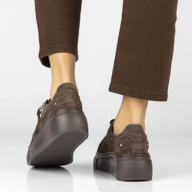 Leather sneakers Filippo DP7653/26 D BR brown