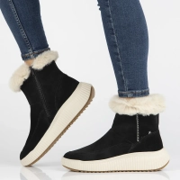 Snow boots Rieker leather W1772-00 Black