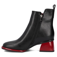 Leather ankle boots Filippo DBT7374/26 BK RD black