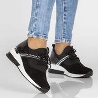 Leather sneakers Filippo DP1388/22 BK black