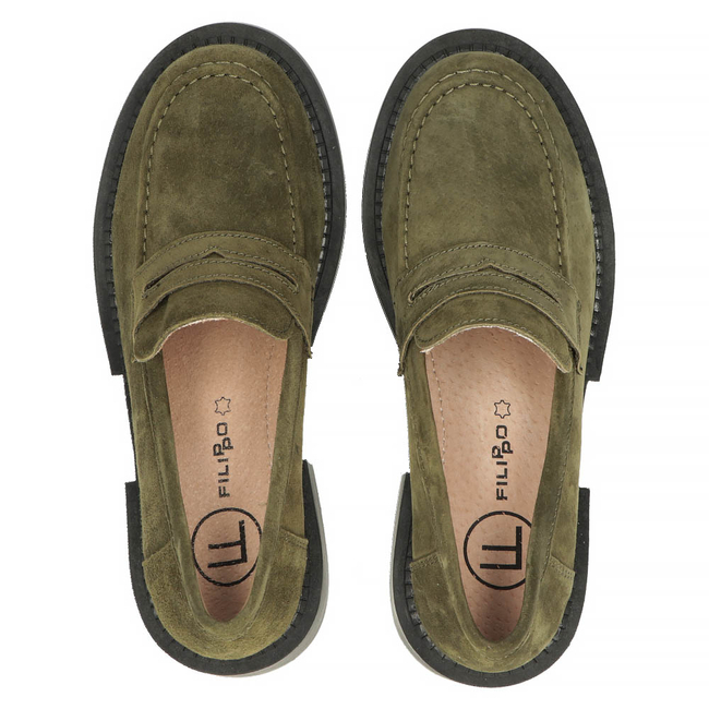 Leather shoes Filippo DP4685/23 KH khaki