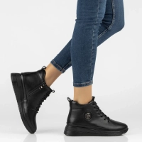 Leather platform ankle boots Filippo DBT4215/26 BK BK black
