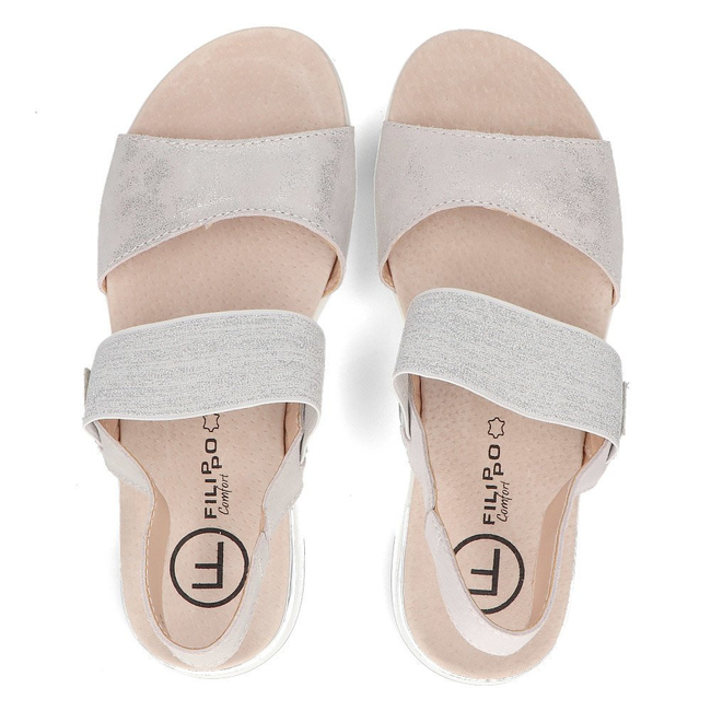Leather sandals Filippo DS2140/21 SI silver