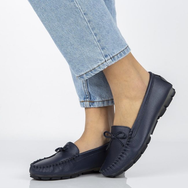 Leather loafers Filippo DP004/20 NV navy blue