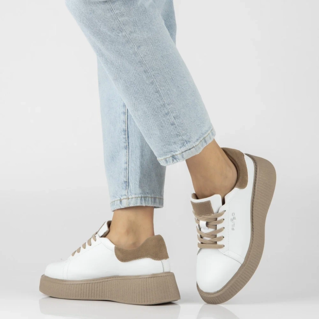 Skórzane sneakersy Filippo DP7982/26 WH białe