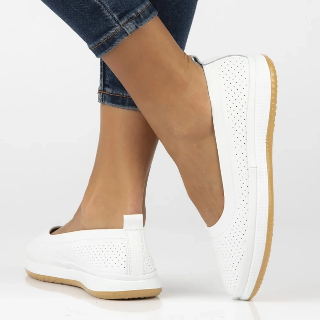 Leather ballerinas Filippo DP7008/25 WH white