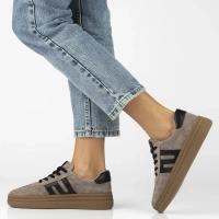 Skórzane sneakersy Filippo DP7114/25 TP taupe