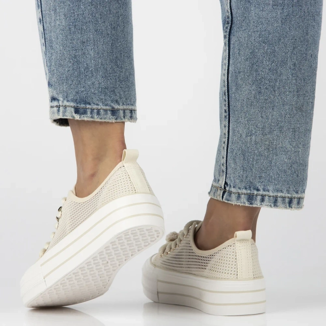 Trampki beige up bold QY880-8 beżowe