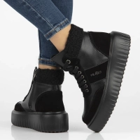 Leather ankle boots DBT6429/24 BK black