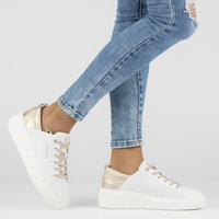 Leather sneakers Rieker W0502-80 white