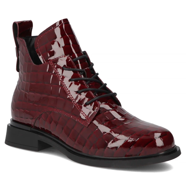 Leather ankle boots Filippo DBT7239/25 BG burgundy