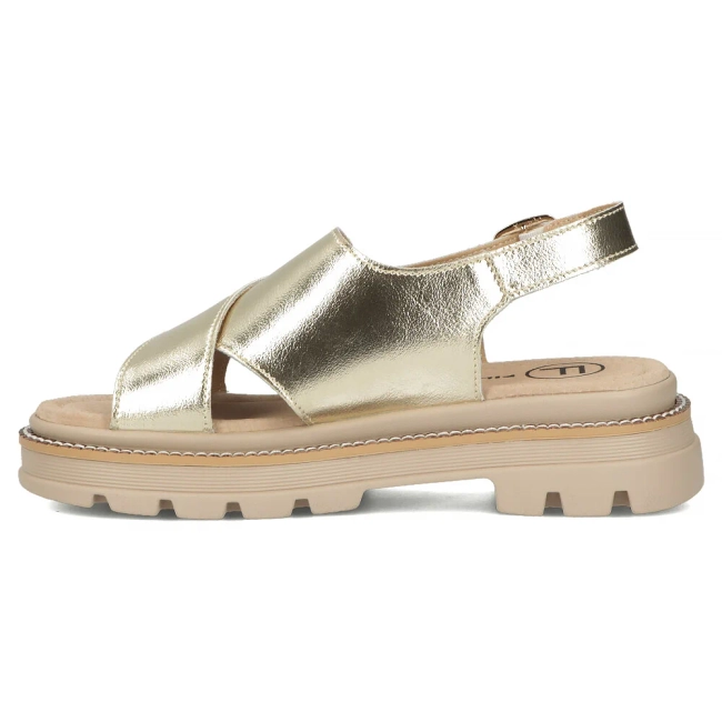Skórzane sandały Filippo DS7047/25 GO złote