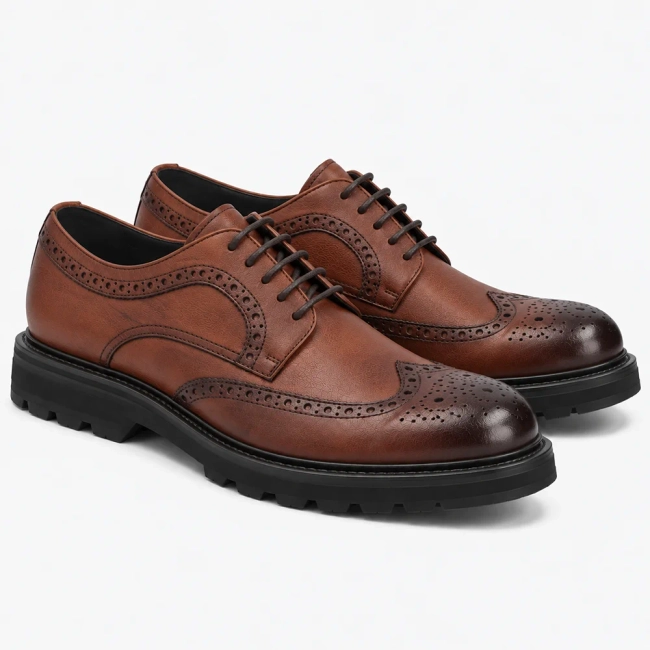 Leather shoes Filippo MP8008/26 BR brown