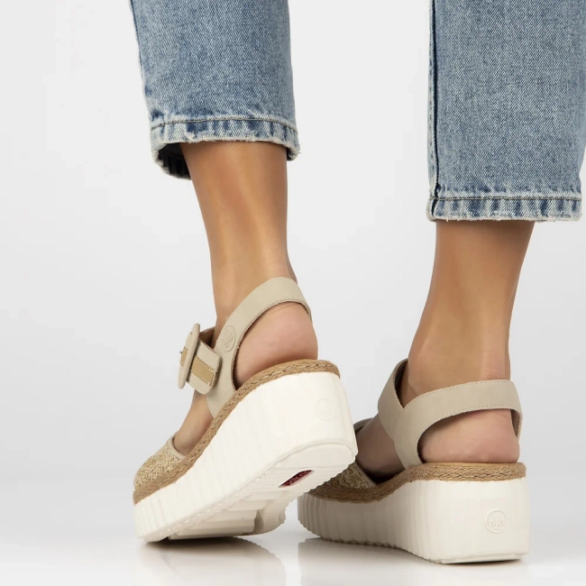 Sandals Rieker 69176-62 beige