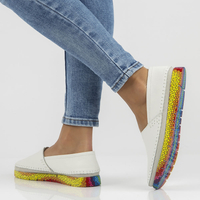 Skórzane półbuty Filippo DP1213/23 WH białe