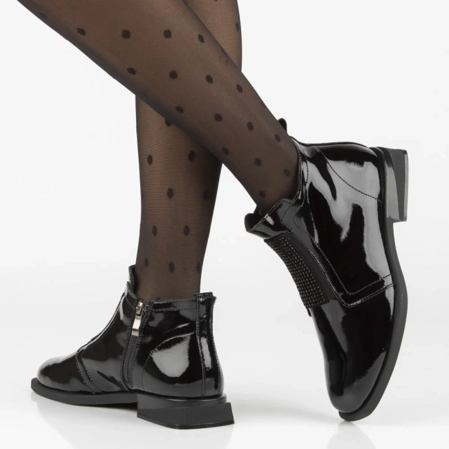 Leather ankle boots Filippo DBT7141/25 BK black