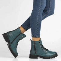 Leather ankle Boots Rieker D8671-12 blue