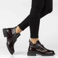 Leather ankle boots Filippo DBT7989/26 BG burgundy