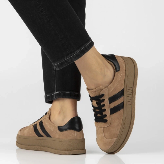 Skórzane sneakersy Filippo DP7995/26 BE beżowe