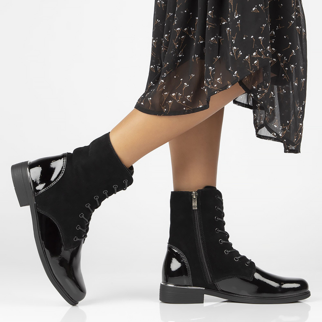 Leather ankle boots Filippo DBT3229/22 BK black