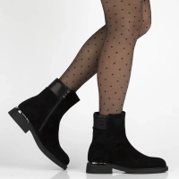 Leather ankle boots Filippo DBT7180/25 BK black