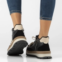Leather platform ankle boots Filippo DBT8064/26 BK black