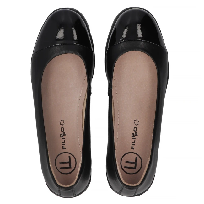 Leather shoes Filippo DP6758/25 BK black