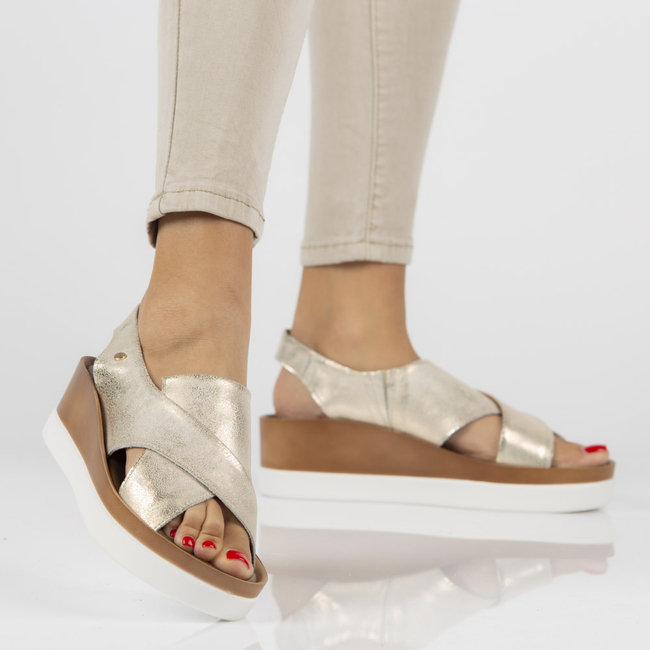 Leather sandals Filippo 40256 gold