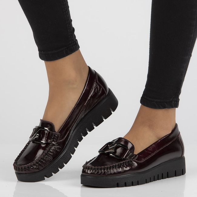 Leather loafers Filippo 10134 burgundy