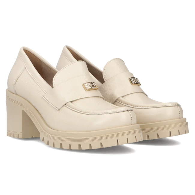 Leather shoes Filippo 20168 beige