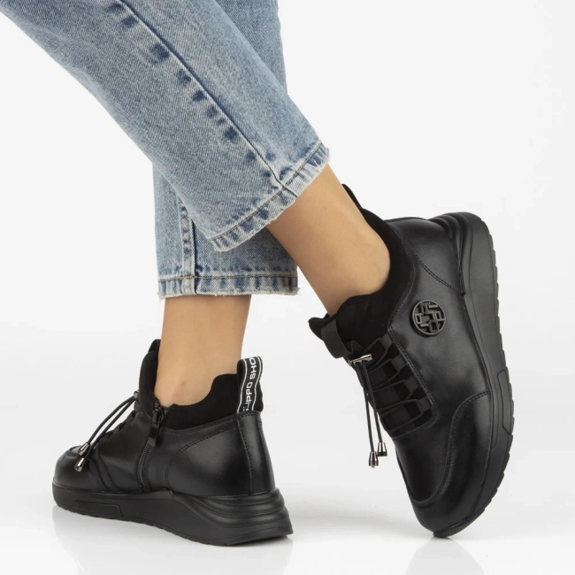 Leather ankle boots Filippo DBT7168/25 BK black