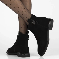 Skórzane botki Filippo DBT7379/25 BK czarne