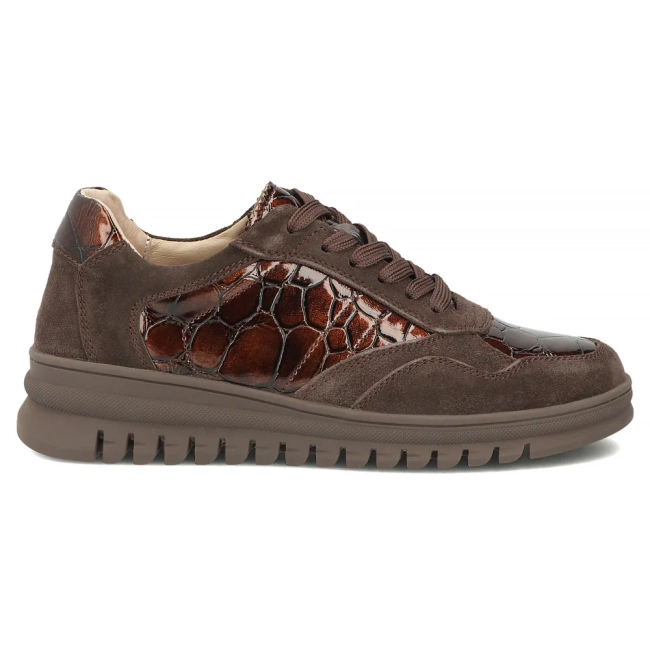 Skórzane sneakersy Filippo DP8103/26 D BR brązowe