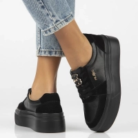 Skórzane sneakersy Filippo DP6775/25 BK czarne