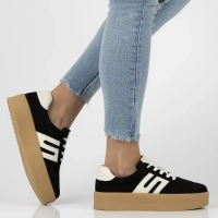 Leather sneakers Filippo DP6994/25 BK black