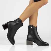 Botki na obcasie Filippo DBT4093/22 BK czarne