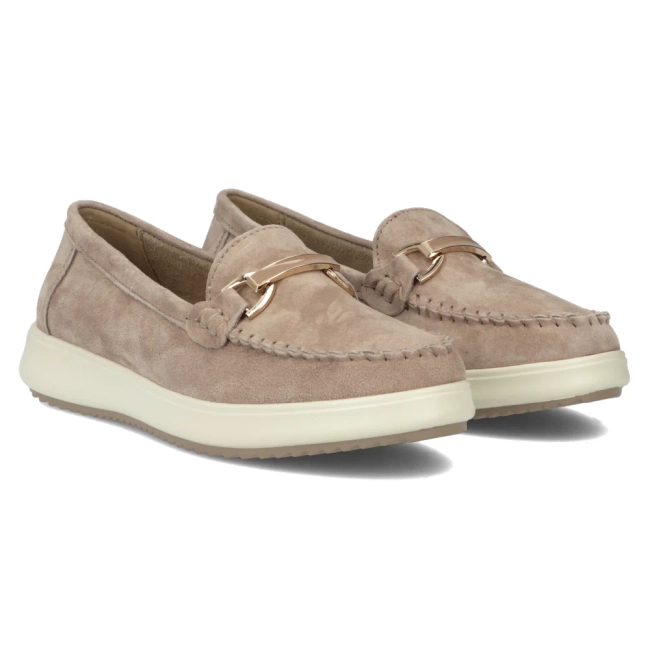 Skórzane mokasyny Filippo DP6135/25 TP taupe