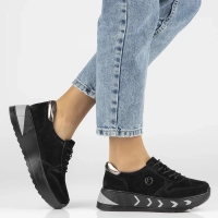 Skórzane sneakersy Filippo DP4930/23 BK czarne