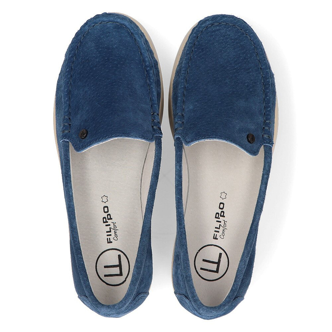 Leather loafers Filippo DP2031/21 BL blue