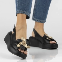 Leather sandals Filippo DS7578/26 BK black