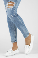 Leather loafers Filippo DP4547/23 WH white