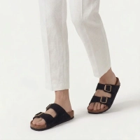 Leather flip-flops Filippo MK7921/26 BK black