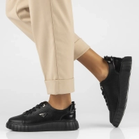 Skórzane sneakersy Filippo DP6120/24 BK czarne