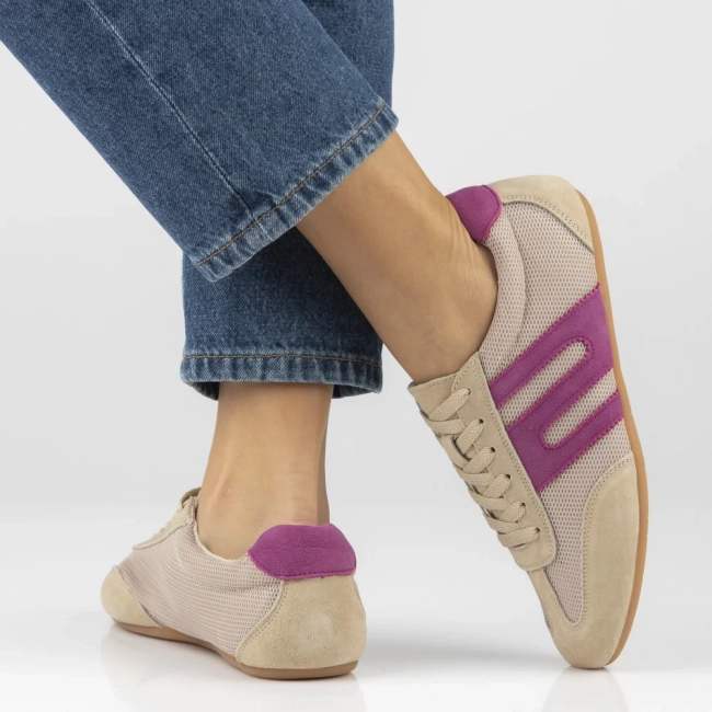 Leather sneakers Filippo DP7595/26 BE FH beige