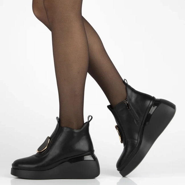 Leather ankle boots Filippo DBT7419/25 BK black