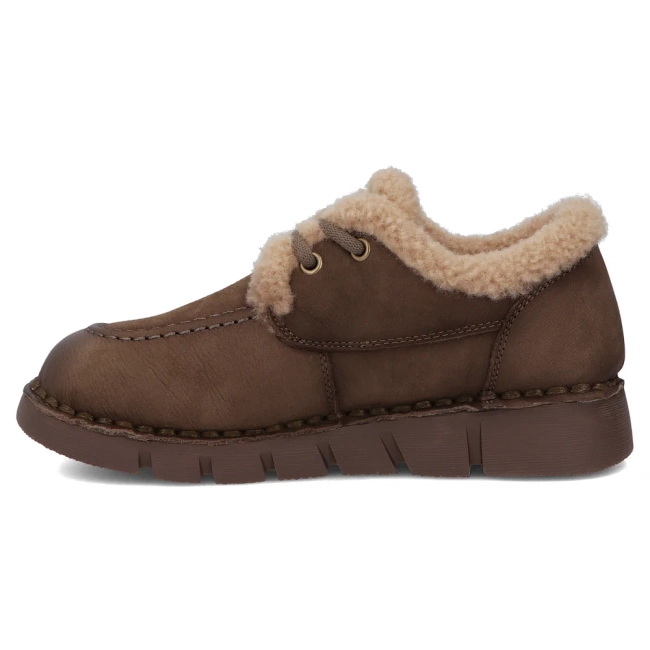Skórzane półbuty Filippo DP8181/26 KH khaki