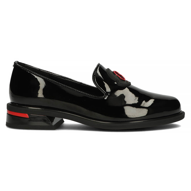 Skórzane półbuty Filippo DP3720/22 BK czarne